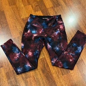 CALIA Leggings Juniors Sz s. Color Speckled with blues, pinks, purples